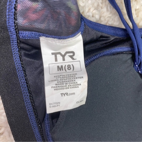 TYR Purple and Pink Patterned Bikini Top - Picture 10 of 12